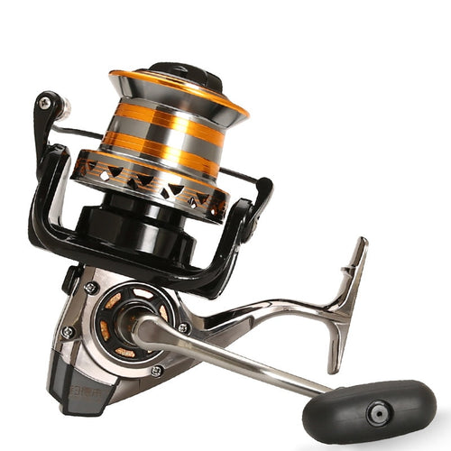 Large Far Throw Fishing Reel DH 9000-12000 Series Metal Bevel Cup Freshwater Reservoir Lure Distant Wheel