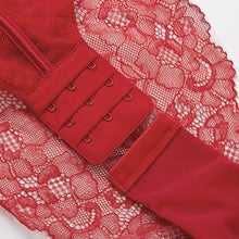 Load image into Gallery viewer, High Cut Sexy Body Women Lingerie Thin-Padded Bodysuit Strappy Cup Underwire Bra and Brief Set Hollow Out Back Underwear