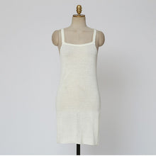 Load image into Gallery viewer, High Quality 2021 Summer Fashion Hollow Out Knitted Dresses Vintage Women Sleeveless Striped Sweater Casual Slim Dress Robe