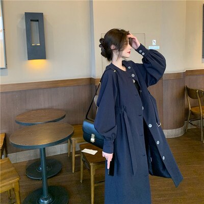 High Quality Autumn New Korean Women Long Trench Coat British Style Windbreaker Coats For Women Winter Female All-match Outwear
