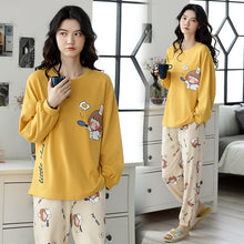Load image into Gallery viewer, High Quality Pajama Sets Women Cartoon Printed Sleepwear Womens Leisure Soft Comfortable Korean Style Daily Elegant Student