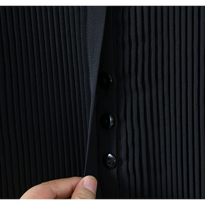 High Quality Women Chiffon Blouse Front Pleated Long Sleeve Bodysuit Office Ladies Shirts with Panties Solid Color Black Beige