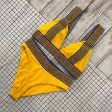 Load image into Gallery viewer, High Waist Bikini 2021 New Sexy Swimwear Women Patchwork Swimsuit Female Two Pieces Bikini Set Bathing Suit Summer Beach Wear XL
