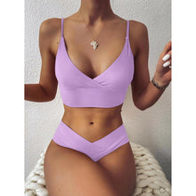 Load image into Gallery viewer, High Waist Bikini 2021 Women Swimwear Female Swimsuits Black Sexy Thong Bikinis Set Beach Wear Swimming for Women Bathing Suit