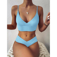 Load image into Gallery viewer, High Waist Bikini 2021 Women Swimwear Female Swimsuits Black Sexy Thong Bikinis Set Beach Wear Swimming for Women Bathing Suit