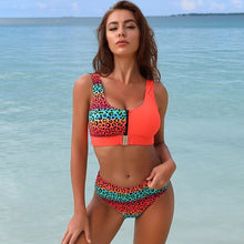 Load image into Gallery viewer, High Waist Bikinis 2020 Push Up Bikini Set Plus Size Women Swimsuit Female Swimwear Women Bathing Suit Leopard Swimming Beach