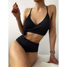 Load image into Gallery viewer, High Waist Bikinis 2021 Sexy Women Swimsuit Solid Swimwear Female Brazilian Bather Bikini Set Biquini Bathing Suit Beach