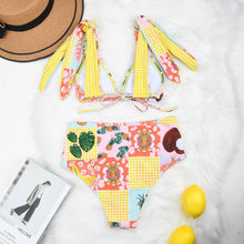 Load image into Gallery viewer, High Waist Bikinis 2021 Sexy Women Swimsuit Swimwear Female Brazilian Bather Floral Bow Bikini Set Biquini Bathing Suit