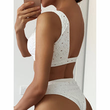 Load image into Gallery viewer, High Waist Bikinis 2021 Sexy Women Swimsuit Swimwear Female V-Neck Brazilian Solid Bather Bikini Set Biquini Bathing Suit