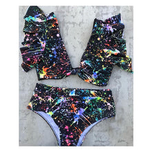 Load image into Gallery viewer, High Waist Swimsuit Polka Dot Women Beachwear Retro Swimwear Ruffle Bikini 2021 New Two Pieces Push Up Bikini Set