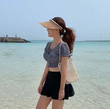 Load image into Gallery viewer, High Waist Women&#39;s Bikini Set Padded Biquini Suit Three Pieces Swimwear Swimsuit High Quality Beach Suit 2020 Koren swimdress