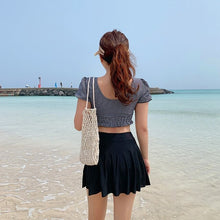 Load image into Gallery viewer, High Waist Women&#39;s Bikini Set Padded Biquini Suit Three Pieces Swimwear Swimsuit High Quality Beach Suit 2020 Koren swimdress