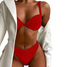 Load image into Gallery viewer, High Waisted Bikini 2021 Push Up Swimsuit Female Bikini Set Sexy Women Swimwear Biquini Bathing Suit Swimming Suits платье