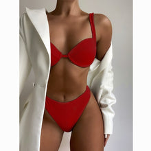 Load image into Gallery viewer, High Waisted Bikini 2021 Push Up Swimsuit Female Bikini Set Sexy Women Swimwear Biquini Bathing Suit Swimming Suits Beachwear