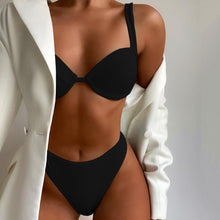 Load image into Gallery viewer, High Waisted Bikini 2021 Push Up Swimsuit Female Bikini Set Sexy Women Swimwear Biquini Bathing Suit Swimming Suits платье