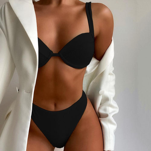 High Waisted Bikini 2021 Push Up Swimsuit Female Bikini Set Sexy Women Swimwear Biquini Bathing Suit Swimming Suits платье