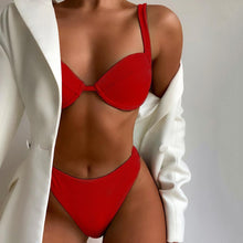 Load image into Gallery viewer, High Waisted Bikini 2021 Push Up Swimsuit Female Bikini Set Sexy Women Swimwear Biquini Bathing Suit Swimming Suits платье