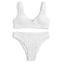 Load image into Gallery viewer, High Waisted Bikinis Push Up Bikini Set Blue Women Swimsuit Sexy Swimwear Bathing Suit Swimming Suits Beachwear Two Piece Bikini