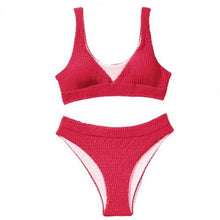 Load image into Gallery viewer, High Waisted Bikinis Push Up Bikini Set Blue Women Swimsuit Sexy Swimwear Bathing Suit Swimming Suits Beachwear Two Piece Bikini