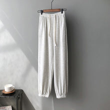 Load image into Gallery viewer, High-waist Lace-up Wide-leg Pants Women&#39;s 2021 Spring Summer New Korean Loose Casual Ankle Length Pants All Match Soft Pants