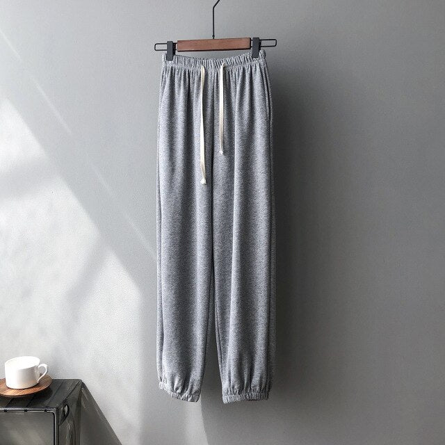 High-waist Lace-up Wide-leg Pants Women's 2021 Spring Summer New Korean Loose Casual Ankle Length Pants All Match Soft Pants