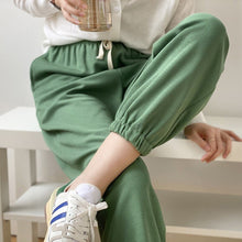 Load image into Gallery viewer, High-waist Lace-up Wide-leg Pants Women&#39;s 2021 Spring Summer New Korean Loose Casual Ankle Length Pants All Match Soft Pants