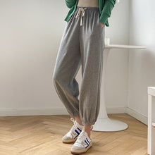 Load image into Gallery viewer, High-waist Lace-up Wide-leg Pants Women&#39;s 2021 Spring Summer New Korean Loose Casual Ankle Length Pants All Match Soft Pants