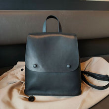 Load image into Gallery viewer, Hit Color Button Design Korean Style Women Backpack Cowhide Leather Leisure Female Shoulder Bag High Quality College Bookbag
