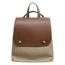 Load image into Gallery viewer, Hit Color Button Design Korean Style Women Backpack Cowhide Leather Leisure Female Shoulder Bag High Quality College Bookbag