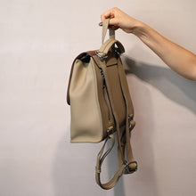 Load image into Gallery viewer, Hit Color Button Design Korean Style Women Backpack Cowhide Leather Leisure Female Shoulder Bag High Quality College Bookbag