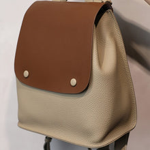 Load image into Gallery viewer, Hit Color Button Design Korean Style Women Backpack Cowhide Leather Leisure Female Shoulder Bag High Quality College Bookbag
