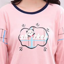 Load image into Gallery viewer, Home Clothes Women Pyjamas Two Piece Autumn Spring Pijama Plus size Cotton Pajama Set Female Sleepwear Night Suit Nightwear