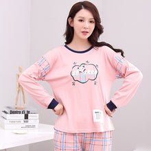 Load image into Gallery viewer, Home Clothes Women Pyjamas Two Piece Autumn Spring Pijama Plus size Cotton Pajama Set Female Sleepwear Night Suit Nightwear