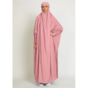 Hooded Abaya Muslim Women Prayer Garment Hijab Dress Arabic Robe Overhead Kaftan Khimar Jilbab Eid Ramadan Gown Islamic Clothes