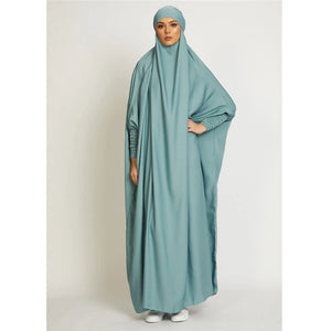 Hooded Abaya Muslim Women Prayer Garment Hijab Dress Arabic Robe Overhead Kaftan Khimar Jilbab Eid Ramadan Gown Islamic Clothes