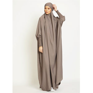Hooded Abaya Muslim Women Prayer Garment Hijab Dress Arabic Robe Overhead Kaftan Khimar Jilbab Eid Ramadan Gown Islamic Clothes