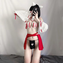 Load image into Gallery viewer, Hot Erotic Japanese Lingerie Kawaii Anime Cosplay Costume Slutty Clothes for Sex Womens Retro Kimono Open Bra Tempation Uniform