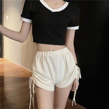Load image into Gallery viewer, Hot Girls Sexy Drawstring Tie Sports Casual Shorts Women&#39;s Summer Thin Shorts Workout High Waist Short Pants Stretch Waist