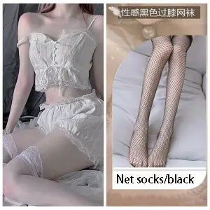 Hot Pajamas For Women Sexy Lingerie Summer Transparent Sexy Lace Sling Short Nightdress Underwear Women'S 2 Piece Set Home Wear