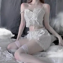 Load image into Gallery viewer, Hot Pajamas For Women Sexy Lingerie Summer Transparent Sexy Lace Sling Short Nightdress Underwear Women&#39;S 2 Piece Set Home Wear