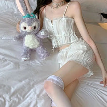 Load image into Gallery viewer, Hot Pajamas For Women Sexy Lingerie Summer Transparent Sexy Lace Sling Short Nightdress Underwear Women&#39;S 2 Piece Set Home Wear