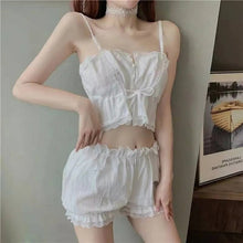 Load image into Gallery viewer, Hot Pajamas For Women Sexy Lingerie Summer Transparent Sexy Lace Sling Short Nightdress Underwear Women&#39;S 2 Piece Set Home Wear