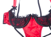 Load image into Gallery viewer, Hot Red Women Open Bra Baby Doll Sexy Lingerie Erotic Nylon Bodysuit Underwear Crotchless Teddies Nightwear Sleepwear