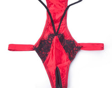Load image into Gallery viewer, Hot Red Women Open Bra Baby Doll Sexy Lingerie Erotic Nylon Bodysuit Underwear Crotchless Teddies Nightwear Sleepwear