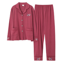 Load image into Gallery viewer, Hot Sale Pajamas Sets For Women Stylish Pure Colour Pijamas Long Sleeves Long Pans Ladies Pyjamas Casual Homewear Big Size XXXL