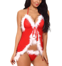 Load image into Gallery viewer, Hot Sell Lingerie Sexy Red Cloak with Cap and G-String Set Underwear Christmas Dress Sexy Suit