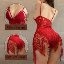 Load image into Gallery viewer, Hot Sexy Lingerie Pajamas Nightdress Women&#39;S Babydoll Summer Lace Suspender Nightdress Panties Two-Piece Sexy Woman Night Dress