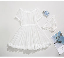 Load image into Gallery viewer, Hot Spring and Summer Home Clothes Lovely Night Dress Cute Women Sleepwear Sexy Lingerie Sling Hanging Neck Gauze Nightgown