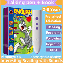 Load image into Gallery viewer, Hot selling Early Education Language Learning Machine Talking Pen and Book For Preschool Kids 2-8 Years