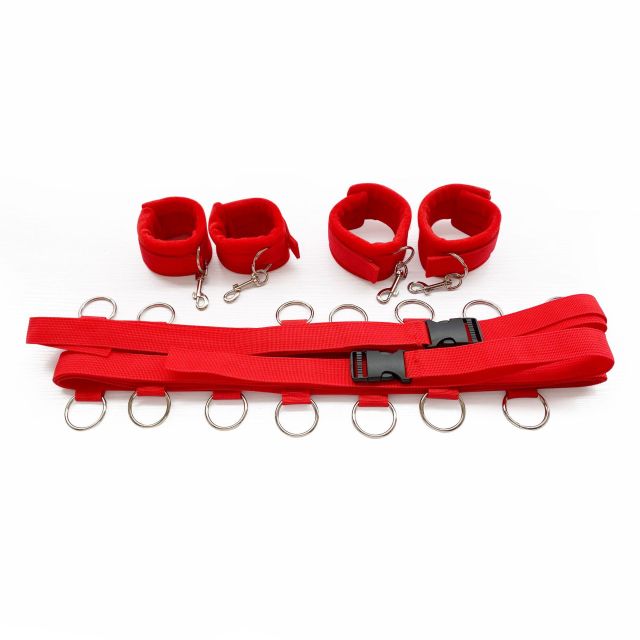 Hot-selling SM Adult Bed Bundled and Bound with A Word Strap Upgrade Version Adjustable Hand and Handcuffs Cosplay Sex Toys